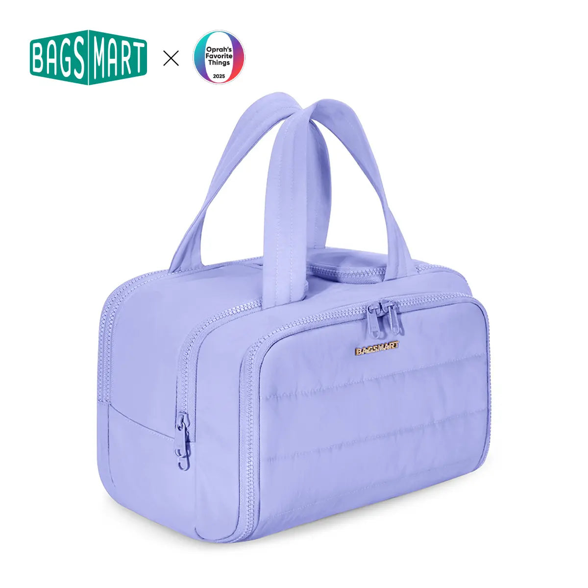 BAGSMART Crush 4-In-1 Puffy Multi-Functional Travel Toiletry Bag for Women Large Capacity Organizer with Handle for Accessories Essentials Toiletries Makeup Organizer Storage Bag Brush Pouch Travel Essentials Tiktokshopsummersale