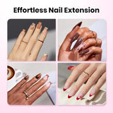 Beetles Tipex Lite Apex Nail Tips, 96/160/256/512PCS Pre-Etched Acrylic Nail Tips for Flat Nails & C-Curve Nail Beds, XS/S/M/L/XL Stiletto, Square, Almond & Coffin Nail Tips