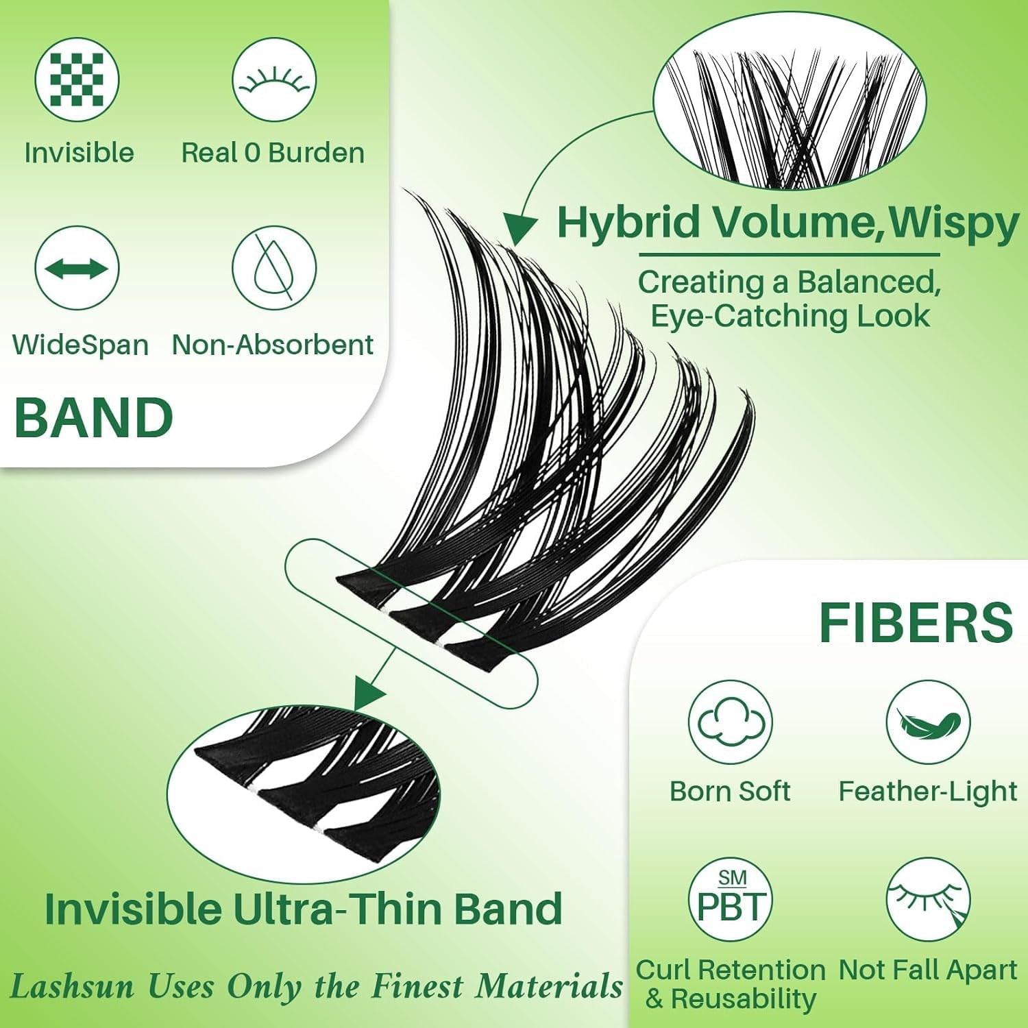Lash Clusters Kit Wispy Eyelash Clusters Lashes Cluster Kit Cluster Eyelash Extensions Pestañas Postizas Naturales Thin Invisible Lash Band+Lash Bond&Seal,Tweezers (WL2-5 Kit)