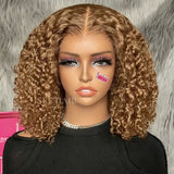 【NEW】ISEE HAIR Honey Brown Kinky Curly Wig – 9X6 M-Cap Wear & Go Glueless Human Hair Wig with Invisifit Strap,Pre-Cut Lace & Pre-Plucked Hairline Beginner Friendly Natural Volume Curly Lace Front Wig Summer Hairstyles#Summerwins #Dealsforyoudays