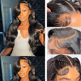 13X6 Lace Front Wigs Human Hair Wig Pre Plucked Body Wave Wig Human Hair Lace Frontal Wigs Human Hair Wigs for Black Women Glueless Wigs (Body Wave 13X6, 22 Inch Body Wave)