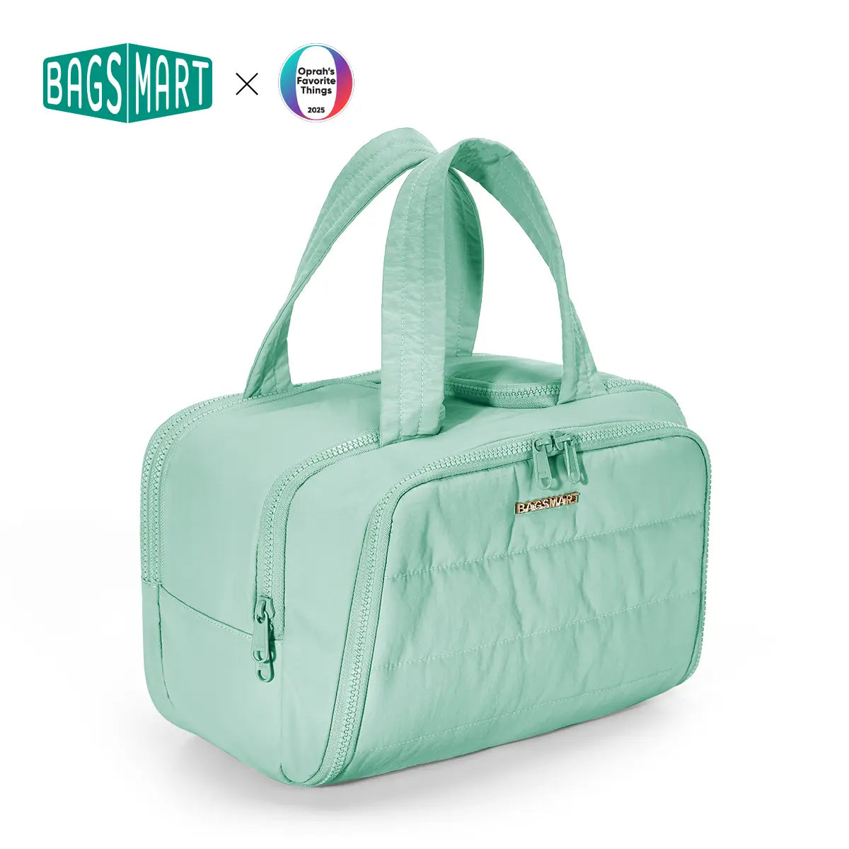 BAGSMART Crush 4-In-1 Puffy Multi-Functional Travel Toiletry Bag for Women Large Capacity Organizer with Handle for Accessories Essentials Toiletries Makeup Organizer Storage Bag Brush Pouch Travel Essentials Tiktokshopsummersale