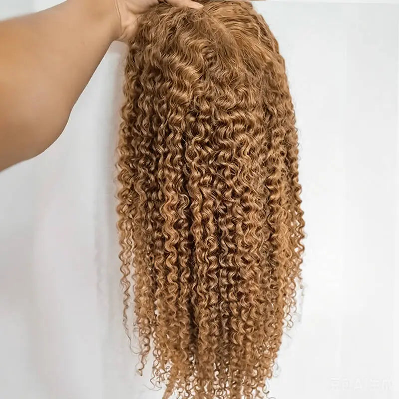 【NEW】ISEE HAIR Honey Brown Kinky Curly Wig – 9X6 M-Cap Wear & Go Glueless Human Hair Wig with Invisifit Strap,Pre-Cut Lace & Pre-Plucked Hairline Beginner Friendly Natural Volume Curly Lace Front Wig Summer Hairstyles#Summerwins #Dealsforyoudays