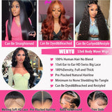 13X6 Lace Front Wigs Human Hair Wig Pre Plucked Body Wave Wig Human Hair Lace Frontal Wigs Human Hair Wigs for Black Women Glueless Wigs (Body Wave 13X6, 22 Inch Body Wave)