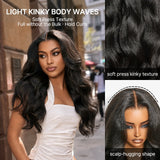 LUVME Kinky Body Wave Glueless Wig Natural Salon Blowout 7X6 Closure HD Pre-Cut Lace All-Day Comfort™ Partingmax #Tiktokshopbacktoschool #Sohochic