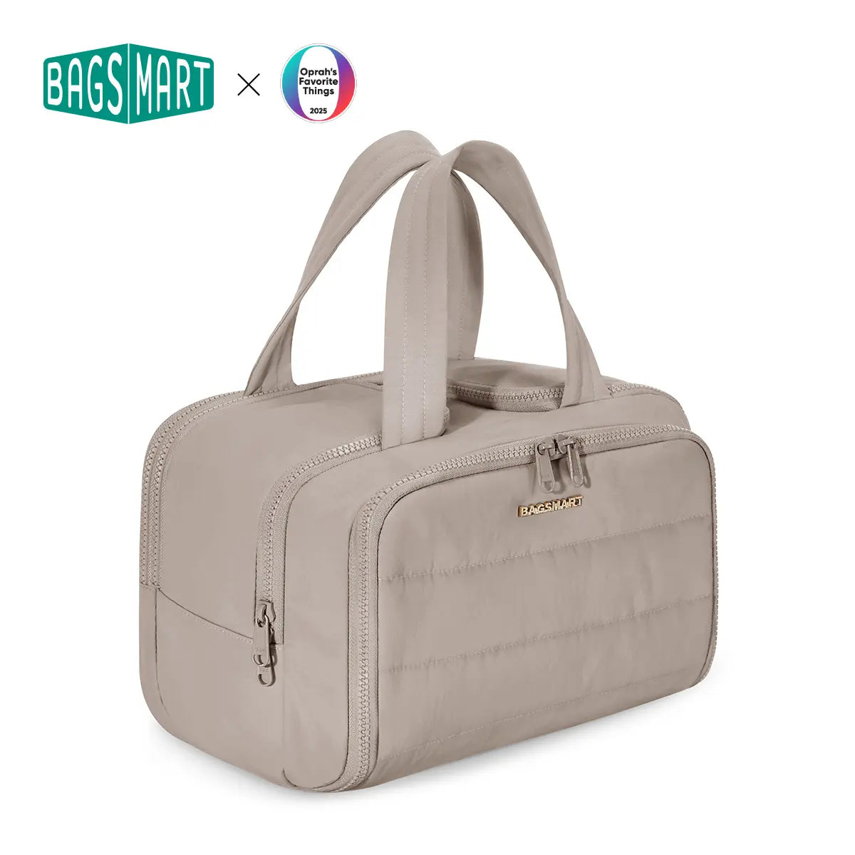 BAGSMART Crush 4-In-1 Puffy Multi-Functional Travel Toiletry Bag for Women Large Capacity Organizer with Handle for Accessories Essentials Toiletries Makeup Organizer Storage Bag Brush Pouch Travel Essentials Tiktokshopsummersale