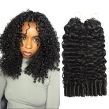New 2026 Ramiss Burmese Curly Crochet Human Hair Pre-Separated 50G/Pack Time-Saving, 40 Strands/Pack Mircale Knots Hot Braids,4-5 Packs for Full Head Protective Styles Light Weight No Tension Reusable Feather Crochet Extension #Summerwins #Dealsforyoudays