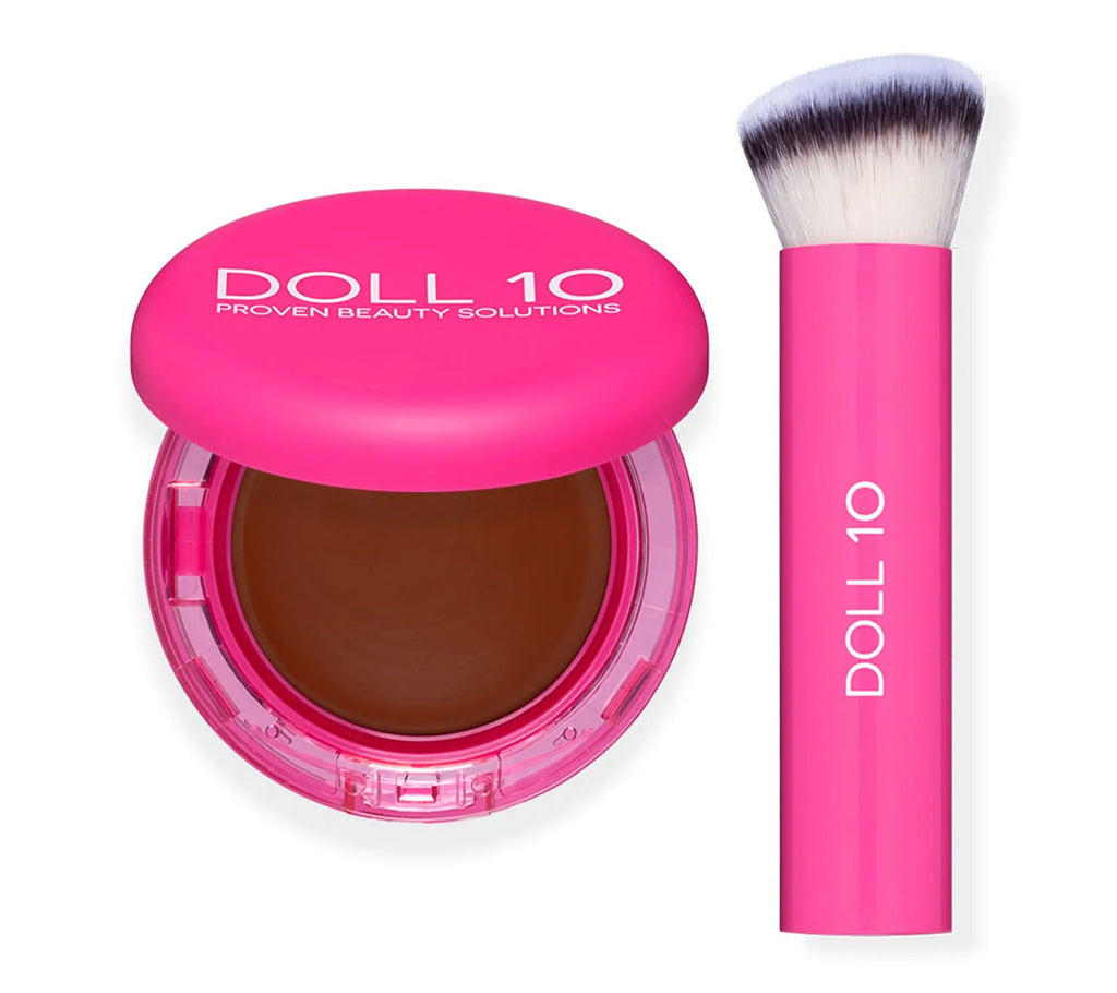 Doll 10 Peptide Bounce Balm Foundation with Brush