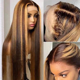 Women'S Wigs Colored Medium Length Straight Hair