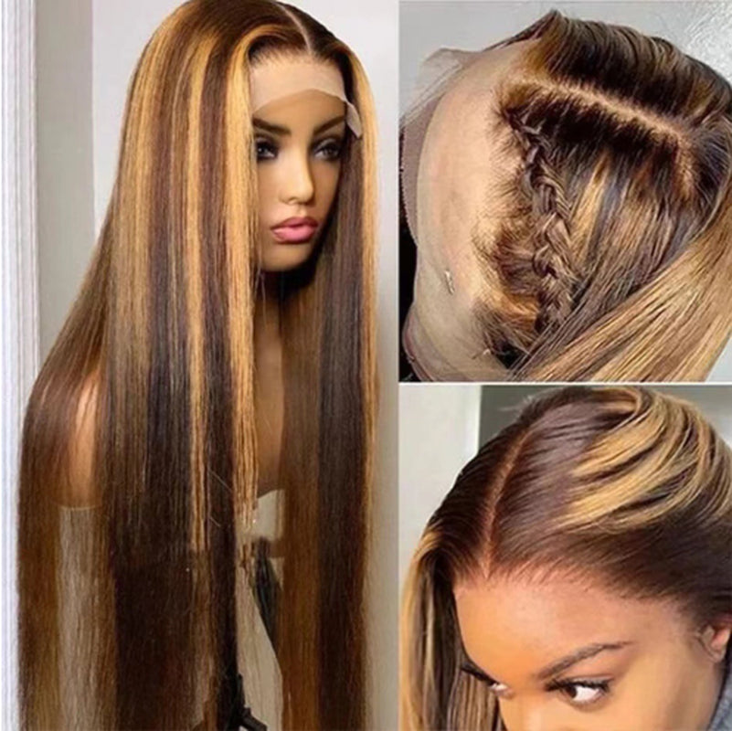 Women'S Wigs Colored Medium Length Straight Hair