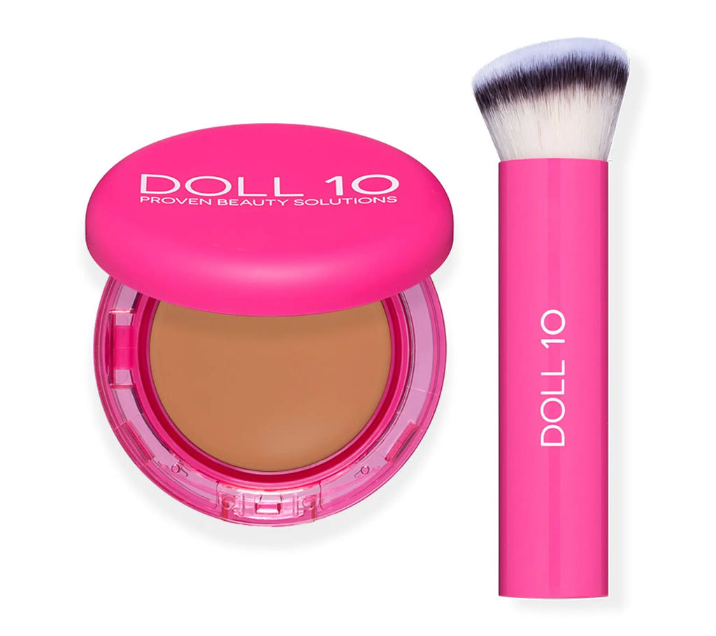 Doll 10 Peptide Bounce Balm Foundation with Brush