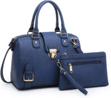 Women Barrel Handbags Fashion Satchel Bags Top Handle Shoulder Purses Vegan Leather Work Tote