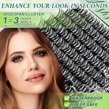 Lash Clusters Kit Wispy Eyelash Clusters Lashes Cluster Kit Cluster Eyelash Extensions Pestañas Postizas Naturales Thin Invisible Lash Band+Lash Bond&Seal,Tweezers (WL2-5 Kit)