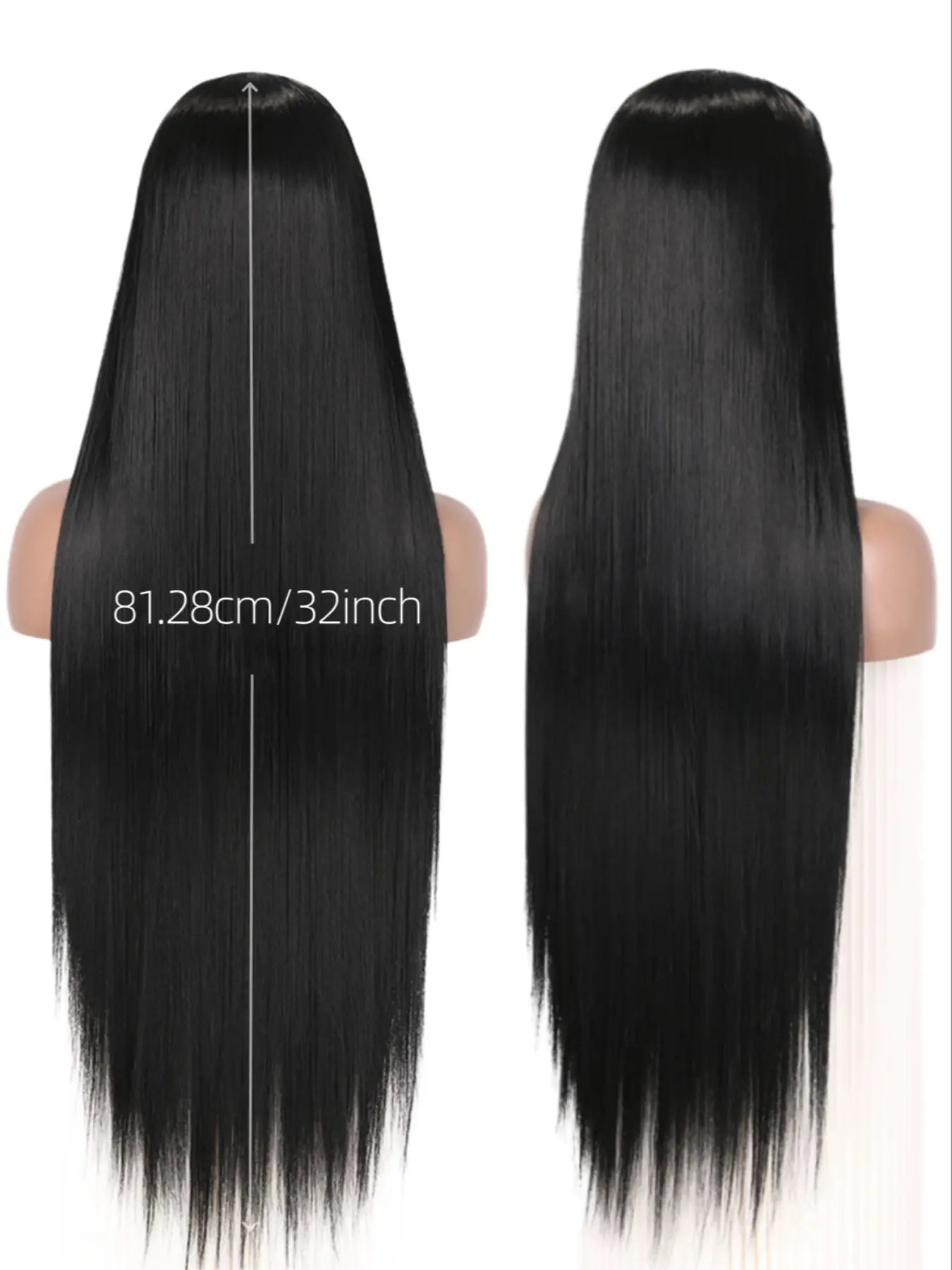 32 Inch Super Long Glueless Headband Half Wig for Women, Daily Wear Wig, Synthetic Wigs, Synthetic Straight Hair, Heat Resistant Fiber, Suitable for Daily & Party Use