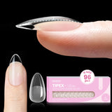 Beetles Tipex Lite Apex Nail Tips, 96/160/256/512PCS Pre-Etched Acrylic Nail Tips for Flat Nails & C-Curve Nail Beds, XS/S/M/L/XL Stiletto, Square, Almond & Coffin Nail Tips