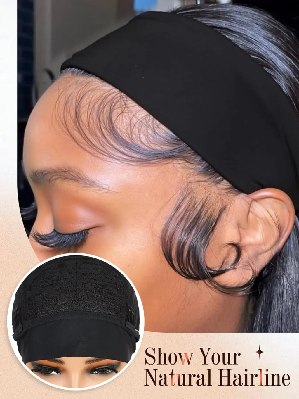 32 Inch Super Long Glueless Headband Half Wig for Women, Daily Wear Wig, Synthetic Wigs, Synthetic Straight Hair, Heat Resistant Fiber, Suitable for Daily & Party Use
