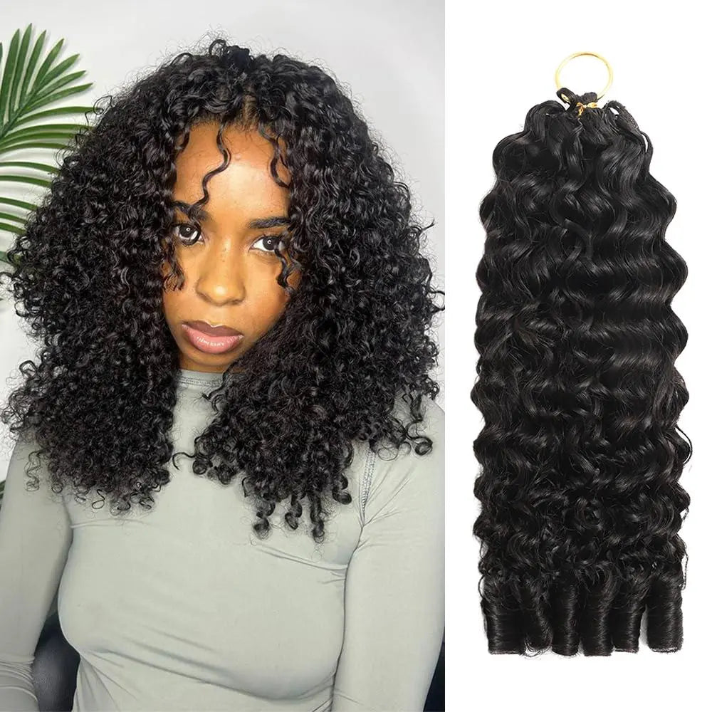 New 2026 Ramiss Burmese Curly Crochet Human Hair Pre-Separated 50G/Pack Time-Saving, 40 Strands/Pack Mircale Knots Hot Braids,4-5 Packs for Full Head Protective Styles Light Weight No Tension Reusable Feather Crochet Extension #Summerwins #Dealsforyoudays