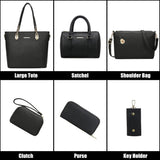 Purses and Handbags for Women Synthetic Leather Tote Crossbody Bags Satchel Purses Set 6Pcs | Set