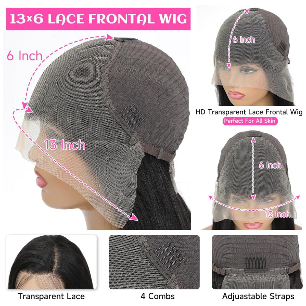 13X6 Lace Front Wigs Human Hair Wig Pre Plucked Body Wave Wig Human Hair Lace Frontal Wigs Human Hair Wigs for Black Women Glueless Wigs (Body Wave 13X6, 22 Inch Body Wave)