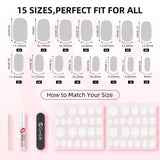 Curvlife Extra Short Squoval Press-On Nails Collection | 30PCS | Natural Nude & Pink Tones, Simple Cute, Soft Petal & Floral Styles, Glossy Jelly Finish | Summervibes | Non-Toxic Reusable Nails, Easy Application, Everyday Minimal Look for Daily Wear