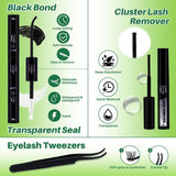 Lash Clusters Kit Wispy Eyelash Clusters Lashes Cluster Kit Cluster Eyelash Extensions Pestañas Postizas Naturales Thin Invisible Lash Band+Lash Bond&Seal,Tweezers (WL2-5 Kit)