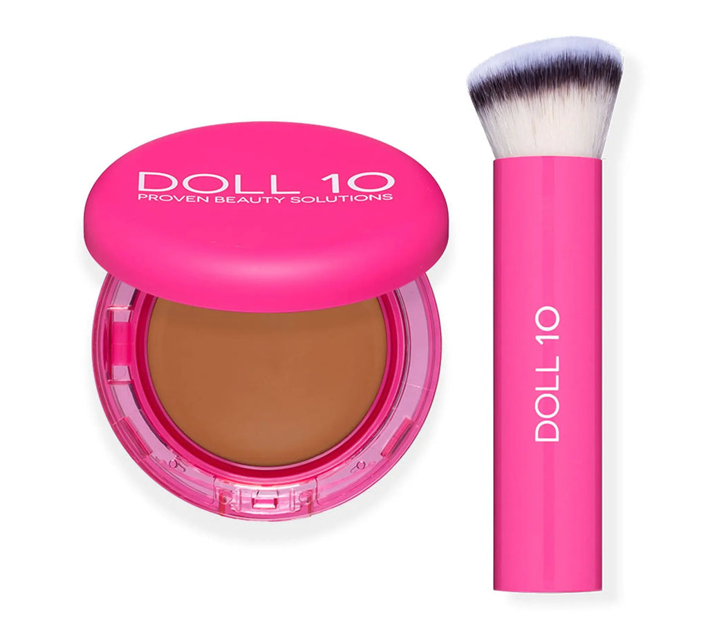 Doll 10 Peptide Bounce Balm Foundation with Brush