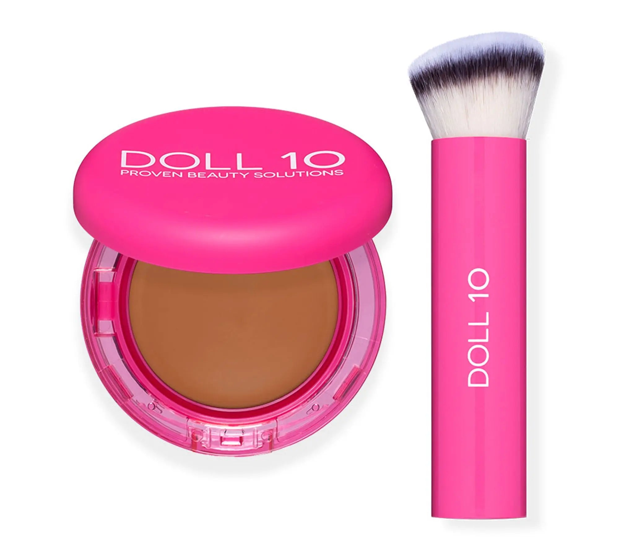 Doll 10 Peptide Bounce Balm Foundation with Brush