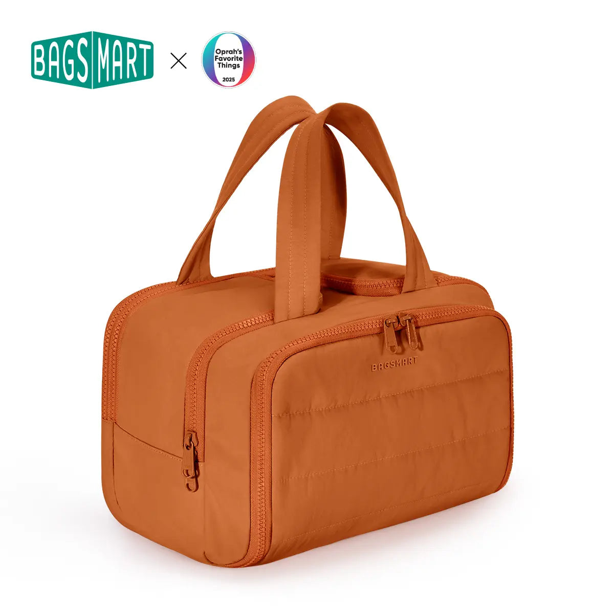 BAGSMART Crush 4-In-1 Puffy Multi-Functional Travel Toiletry Bag for Women Large Capacity Organizer with Handle for Accessories Essentials Toiletries Makeup Organizer Storage Bag Brush Pouch Travel Essentials Tiktokshopsummersale