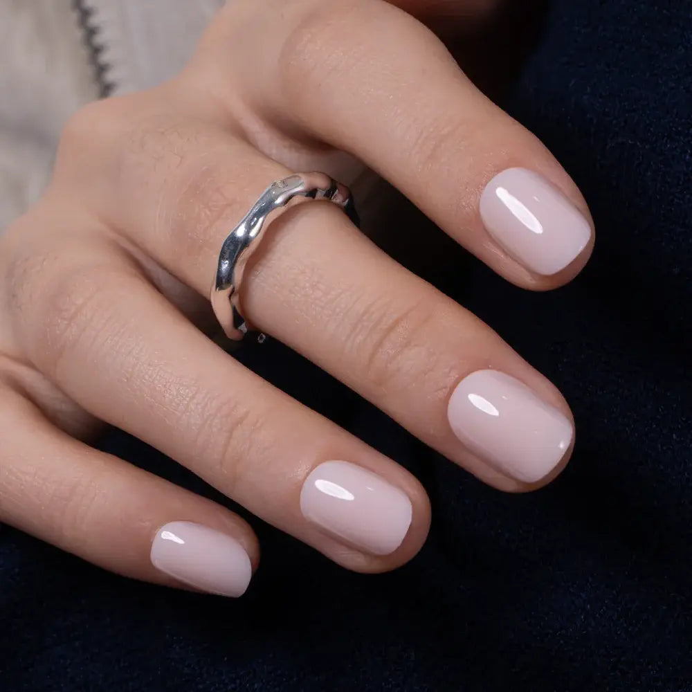 Curvlife Extra Short Squoval Press-On Nails Collection | 30PCS | Natural Nude & Pink Tones, Simple Cute, Soft Petal & Floral Styles, Glossy Jelly Finish | Summervibes | Non-Toxic Reusable Nails, Easy Application, Everyday Minimal Look for Daily Wear