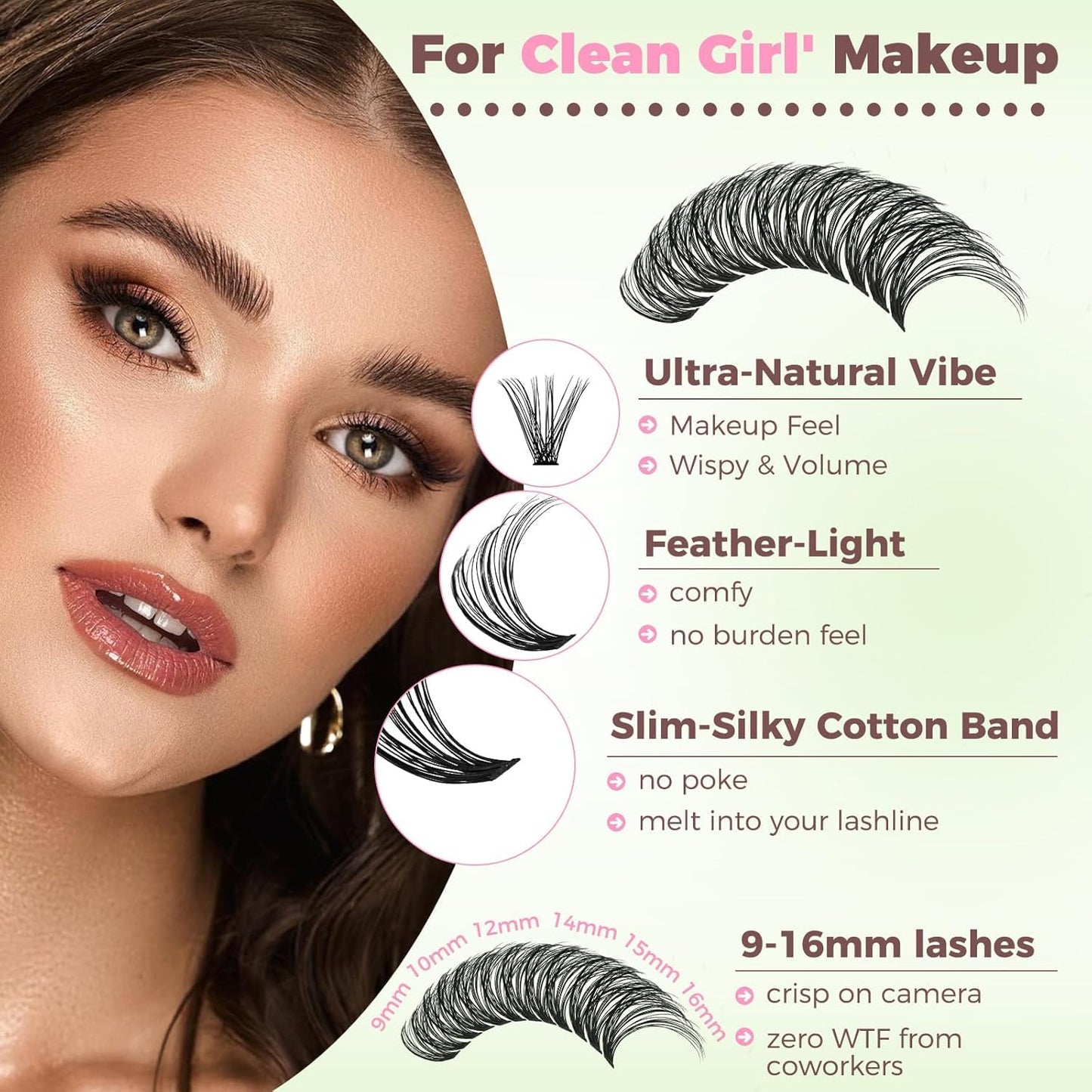 Lash Clusters Kit 640Pcs Eyelash Clusters Wispy Cluster Eyelash Extensions Pestañas Postizas Naturales Lash Extension Kit with Lash Bond&Seal,Lash Tweezers (Color-004)