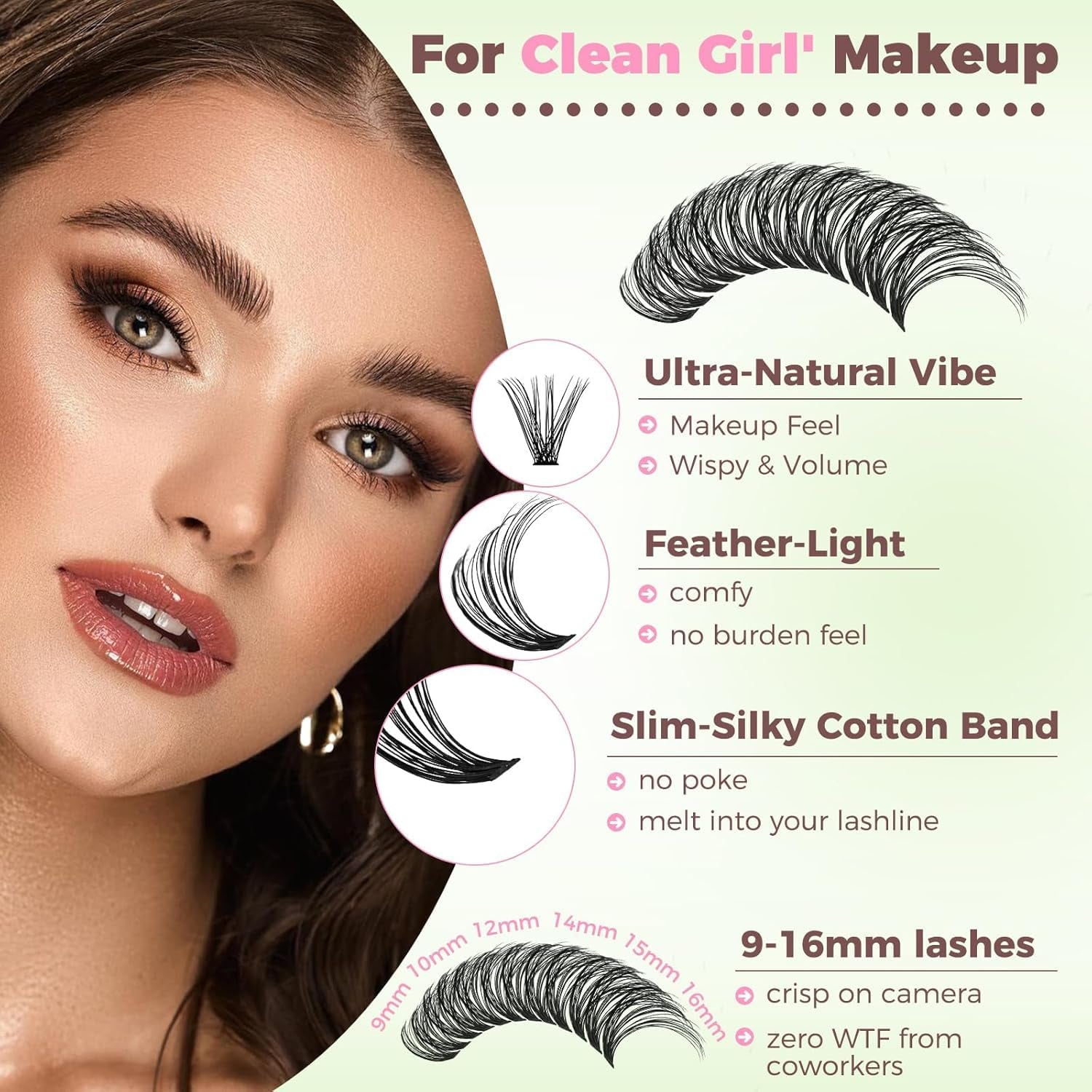 Lash Clusters Kit 640Pcs Eyelash Clusters Wispy Cluster Eyelash Extensions Pestañas Postizas Naturales Lash Extension Kit with Lash Bond&Seal,Lash Tweezers (Color-004)