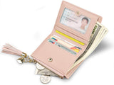 Womens Wallet Cute Elegant Long Slim Card Holder Case Minimalist Coin Purse Thin Tassels Zip Clutch Wallets for Girls Ladies | Cute