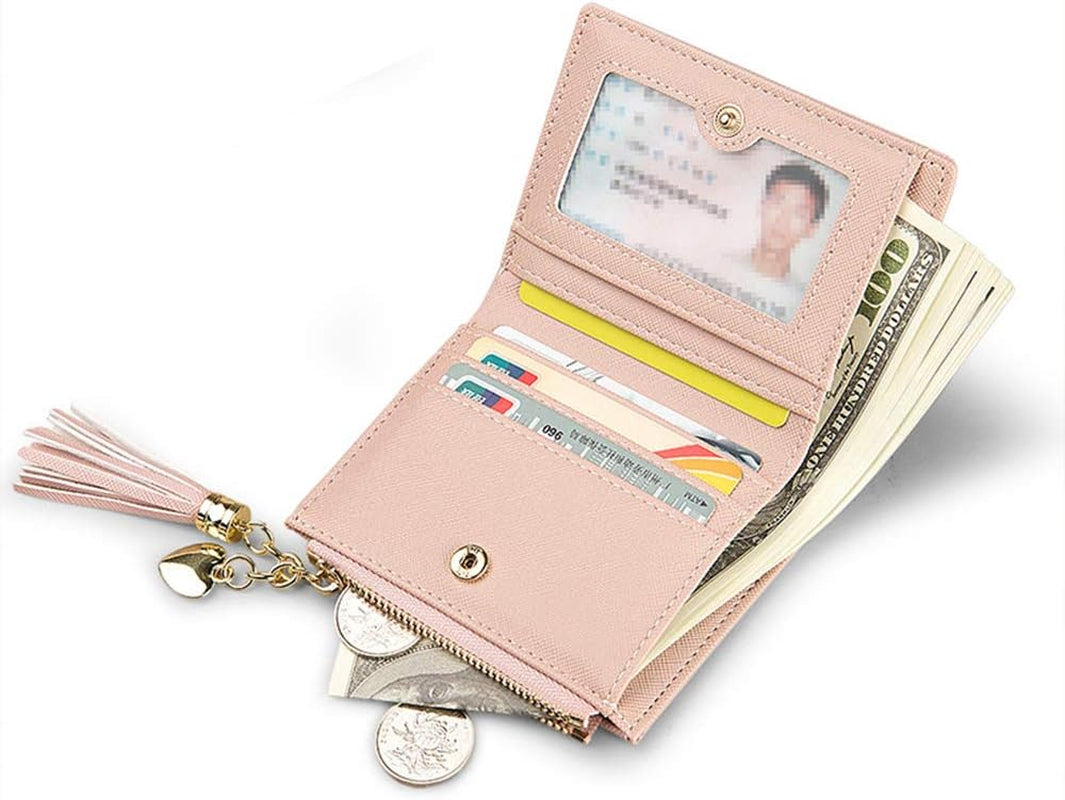 Womens Wallet Cute Elegant Long Slim Card Holder Case Minimalist Coin Purse Thin Tassels Zip Clutch Wallets for Girls Ladies | Cute