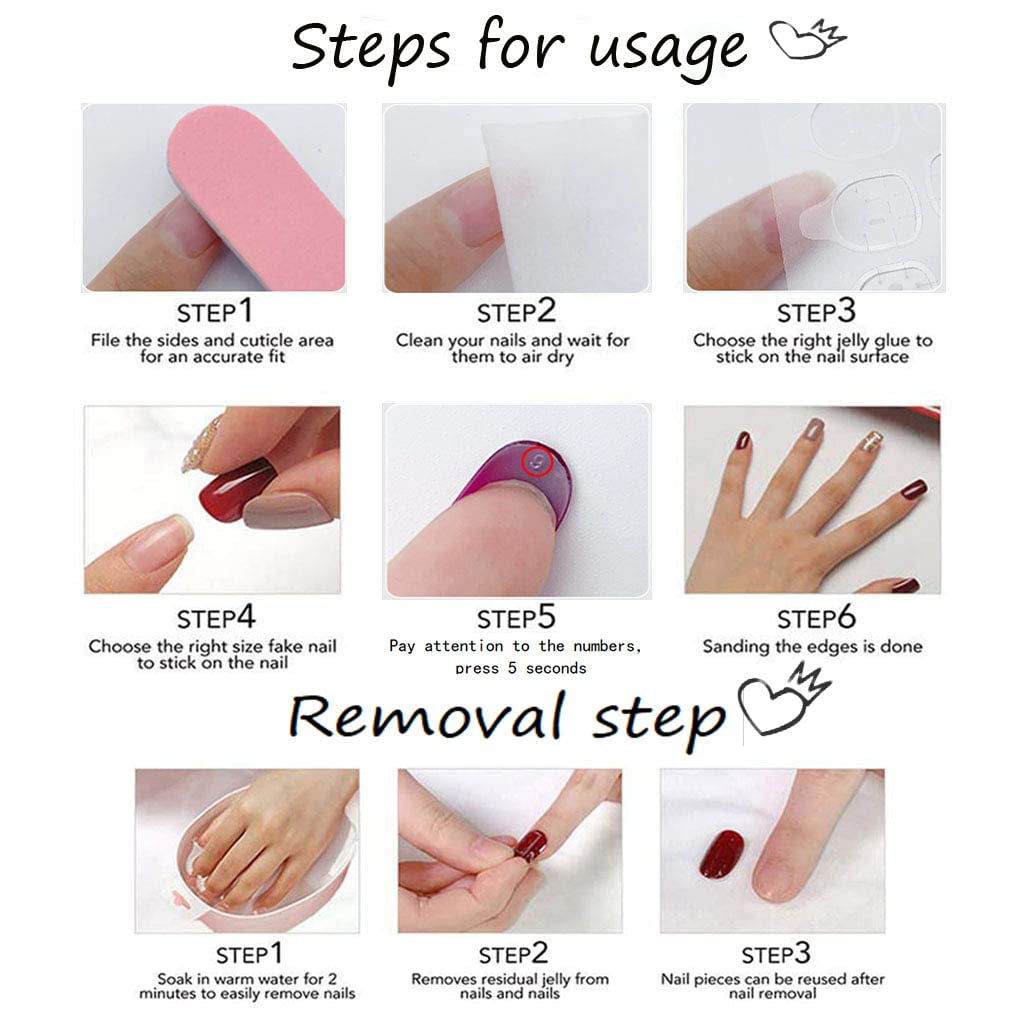 Square Ombre Press on Nails -Soft Gel Press on Nails Short Pink Fake Nails Square Bling Glossy False Nail Tips Artificial Nails for Women and Girls,24Pcs