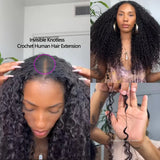 New 2026 Ramiss Burmese Curly Crochet Human Hair Pre-Separated 50G/Pack Time-Saving, 40 Strands/Pack Mircale Knots Hot Braids,4-5 Packs for Full Head Protective Styles Light Weight No Tension Reusable Feather Crochet Extension #Summerwins #Dealsforyoudays