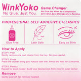 Self Adhesive Natural Lash Clusters-Fishtail Styles, Winkyoko No Glue Beginner Friendly Lashes, C Curl Diy Lash Extension, 8-14Mm Mixed Length Individval Natural-Look Eyelash Extension, Pre-Glued Long Lasting Lightweight Wispy Cat Eye Look No Glue Needed