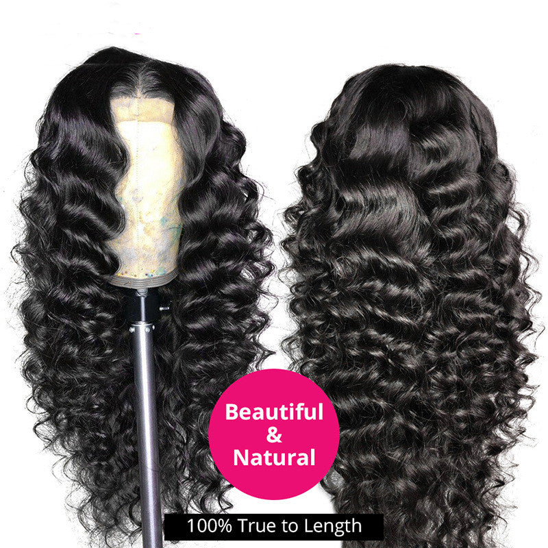 Human Hair Loose Deep Lace Frontal Wigs 13X4 Headgear