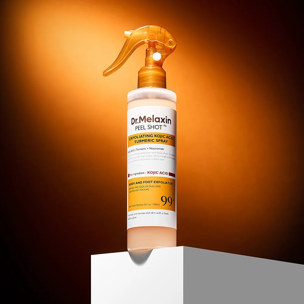 [Dr.Melaxin Official] Peel Shot Keratin Care Kojic Acid Turmeric Spray 200Ml Pore Clearing Exfoliating Formula Skin Repair Scrub