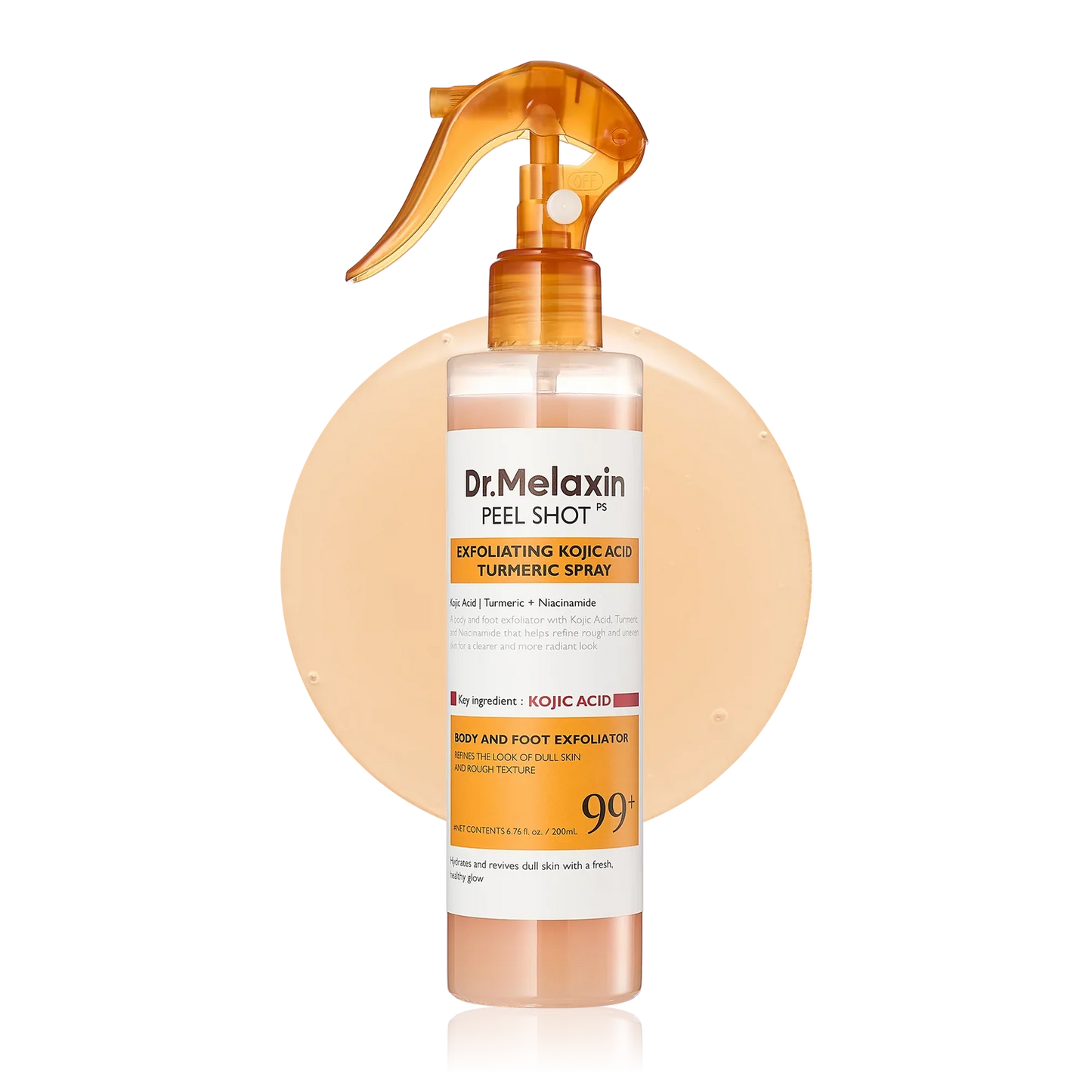 [Dr.Melaxin Official] Peel Shot Keratin Care Kojic Acid Turmeric Spray 200Ml Pore Clearing Exfoliating Formula Skin Repair Scrub