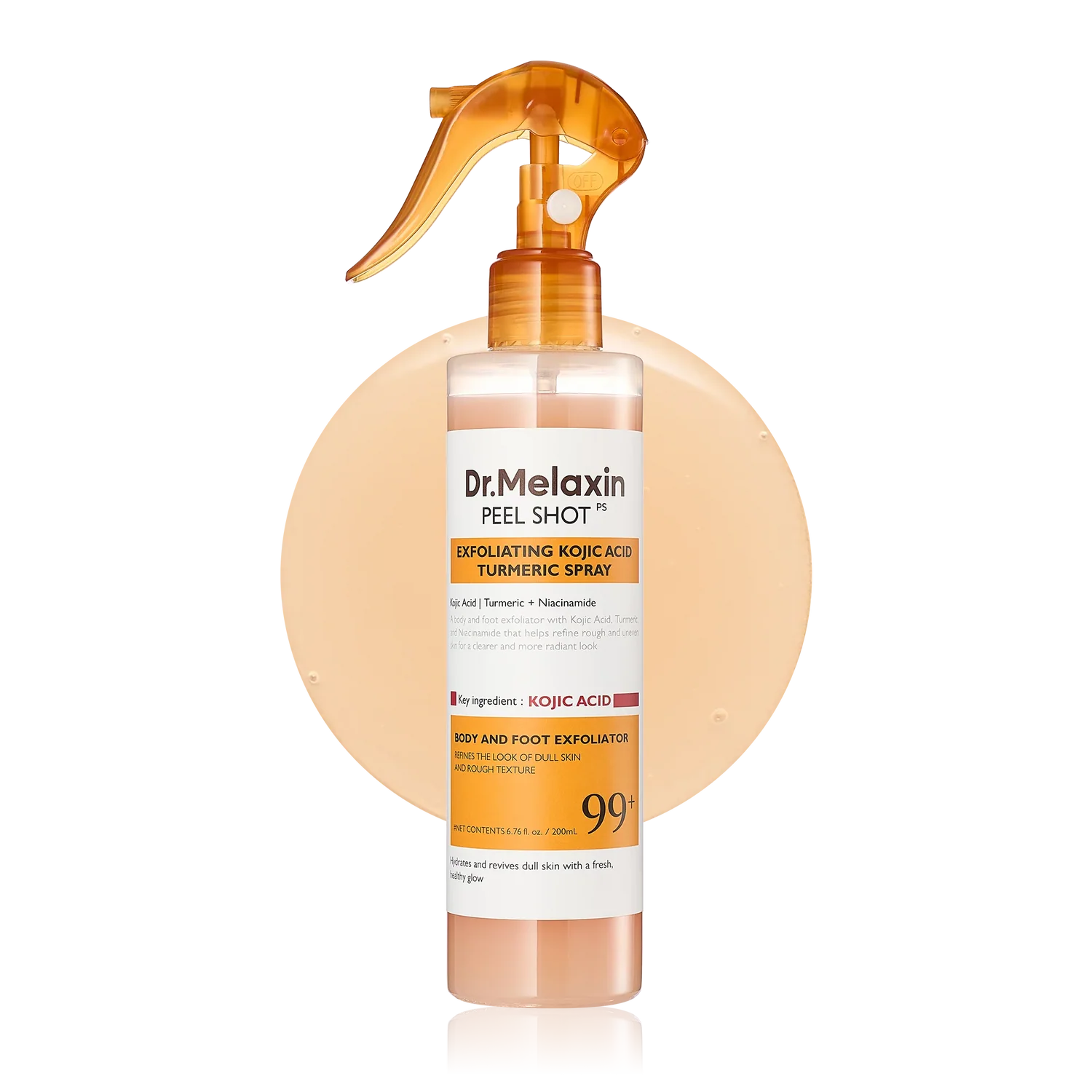 [Dr.Melaxin Official] Peel Shot Keratin Care Kojic Acid Turmeric Spray 200Ml Pore Clearing Exfoliating Formula Skin Repair Scrub