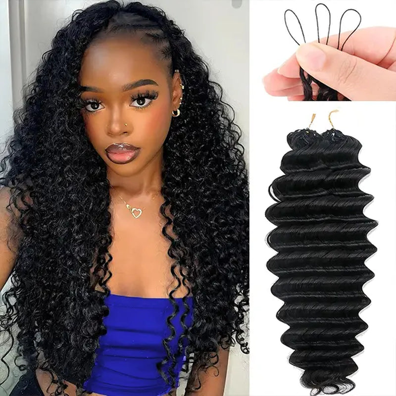 New 2026 Ramiss Burmese Curly Crochet Human Hair Pre-Separated 50G/Pack Time-Saving, 40 Strands/Pack Mircale Knots Hot Braids,4-5 Packs for Full Head Protective Styles Light Weight No Tension Reusable Feather Crochet Extension #Summerwins #Dealsforyoudays