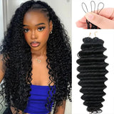 New 2026 Ramiss Burmese Curly Crochet Human Hair Pre-Separated 50G/Pack Time-Saving, 40 Strands/Pack Mircale Knots Hot Braids,4-5 Packs for Full Head Protective Styles Light Weight No Tension Reusable Feather Crochet Extension #Summerwins #Dealsforyoudays