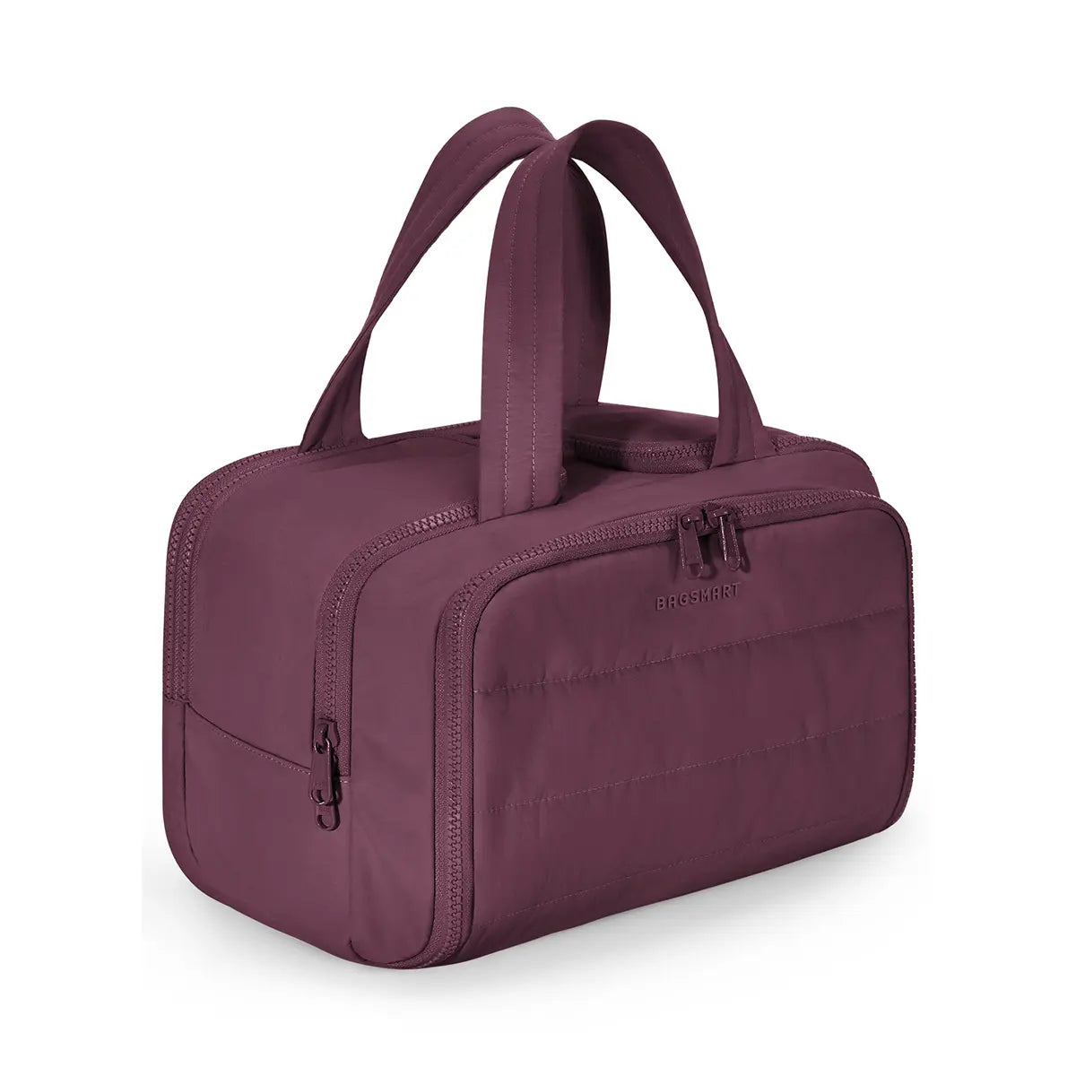 BAGSMART Crush 4-In-1 Puffy Multi-Functional Travel Toiletry Bag for Women Large Capacity Organizer with Handle for Accessories Essentials Toiletries Makeup Organizer Storage Bag Brush Pouch Travel Essentials Tiktokshopsummersale