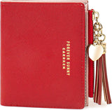 Womens Wallet Cute Elegant Long Slim Card Holder Case Minimalist Coin Purse Thin Tassels Zip Clutch Wallets for Girls Ladies | Cute