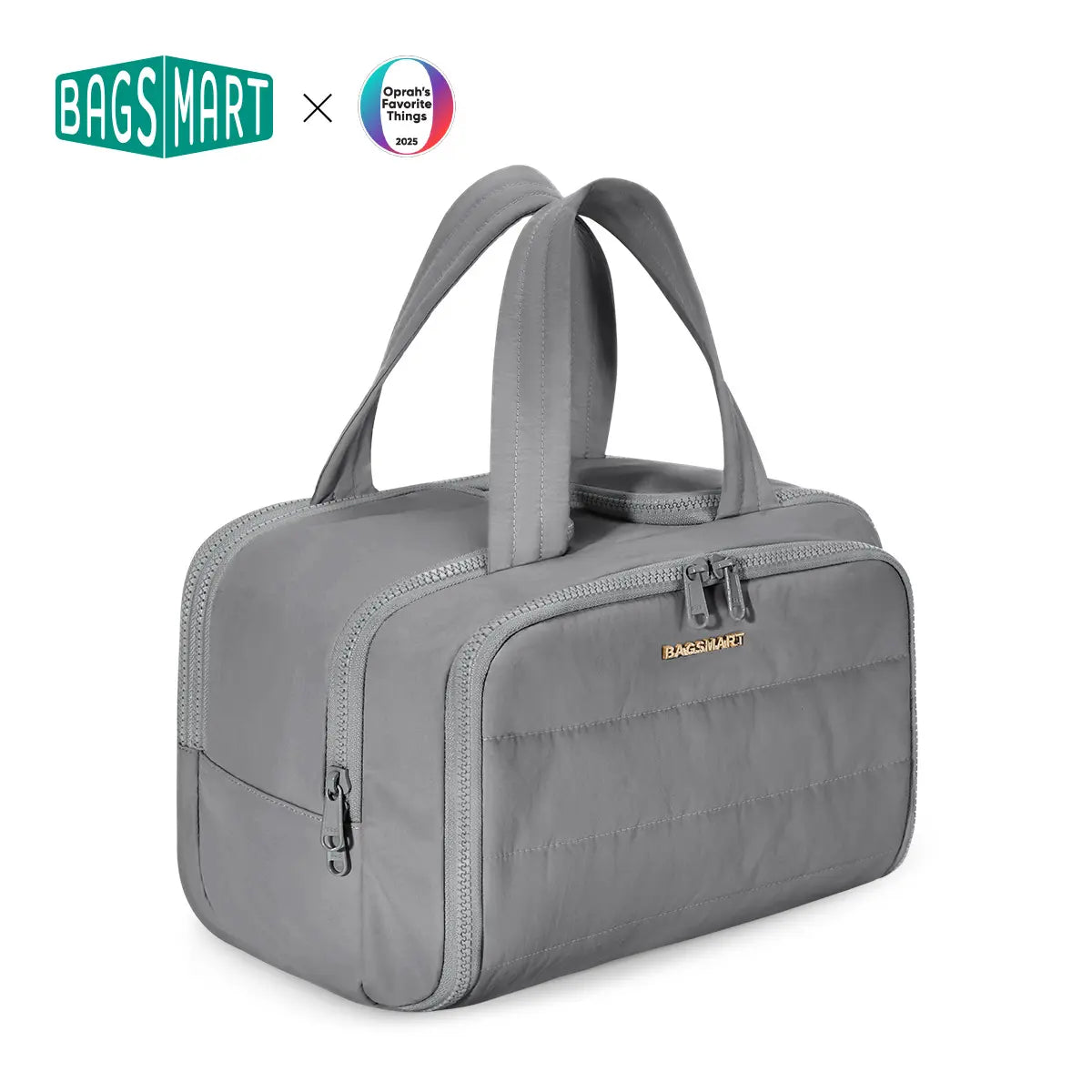 BAGSMART Crush 4-In-1 Puffy Multi-Functional Travel Toiletry Bag for Women Large Capacity Organizer with Handle for Accessories Essentials Toiletries Makeup Organizer Storage Bag Brush Pouch Travel Essentials Tiktokshopsummersale