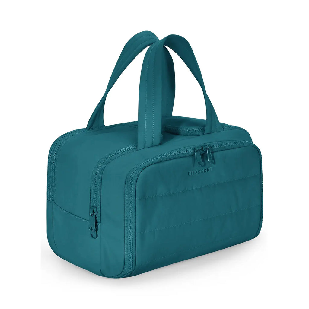 BAGSMART Crush 4-In-1 Puffy Multi-Functional Travel Toiletry Bag for Women Large Capacity Organizer with Handle for Accessories Essentials Toiletries Makeup Organizer Storage Bag Brush Pouch Travel Essentials Tiktokshopsummersale
