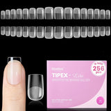 Beetles Tipex Lite Apex Nail Tips, 96/160/256/512PCS Pre-Etched Acrylic Nail Tips for Flat Nails & C-Curve Nail Beds, XS/S/M/L/XL Stiletto, Square, Almond & Coffin Nail Tips