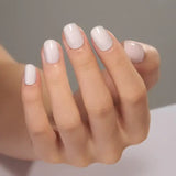 Milky White Press on Nails | Curvlife Nail | 30Pcs | Glossy Natural Finish | Easy Apply, Comfortable & Durable | Daily, Business & Elegant Nail Art | Summervibes