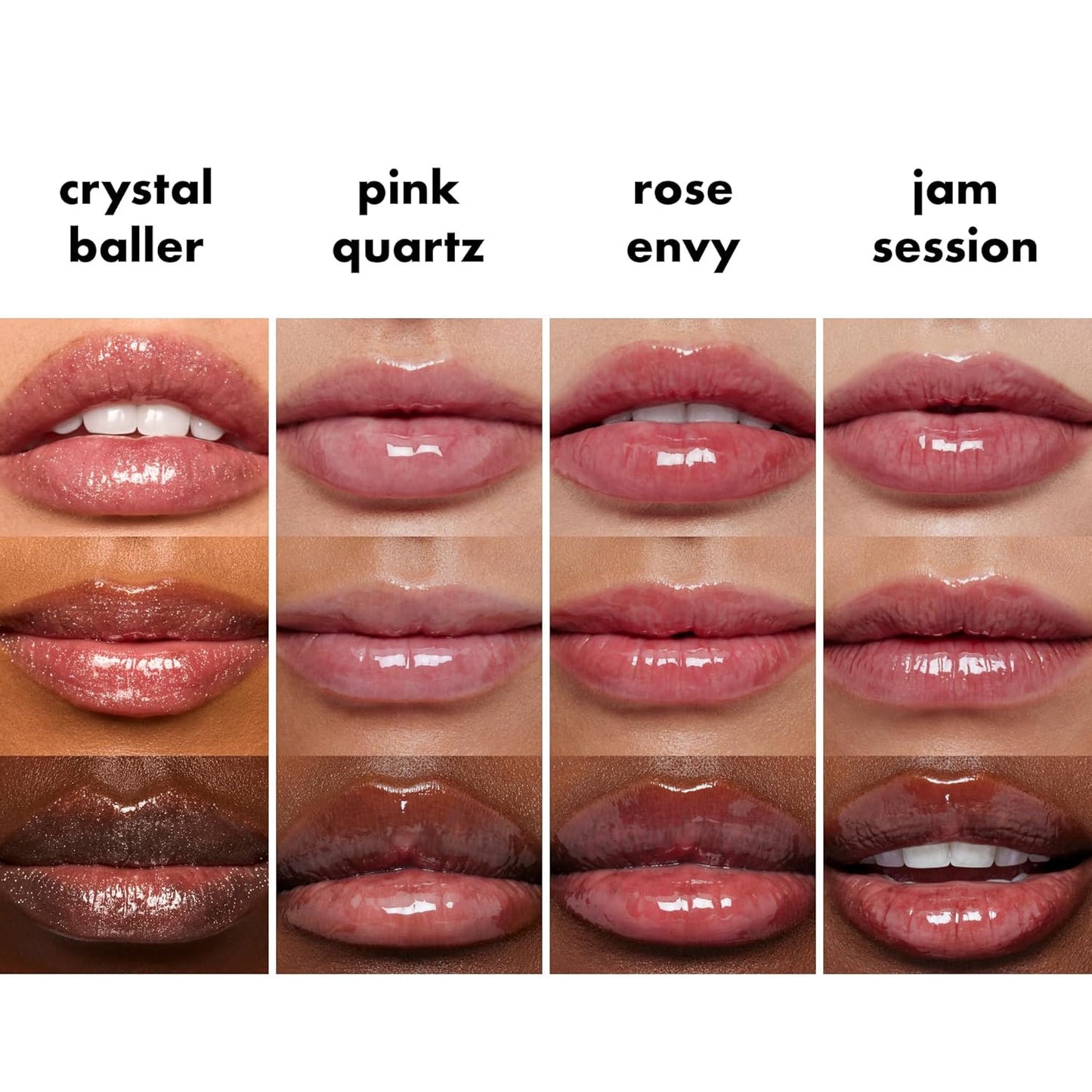 Glow Reviver Quad Goals Lip Oil Kit, 4 Hydrating, Non-Sticky Glossy Tinted Lip Oils, Lip Gloss Set, Moisturizing Lip Care, Vegan & Cruelty-Free