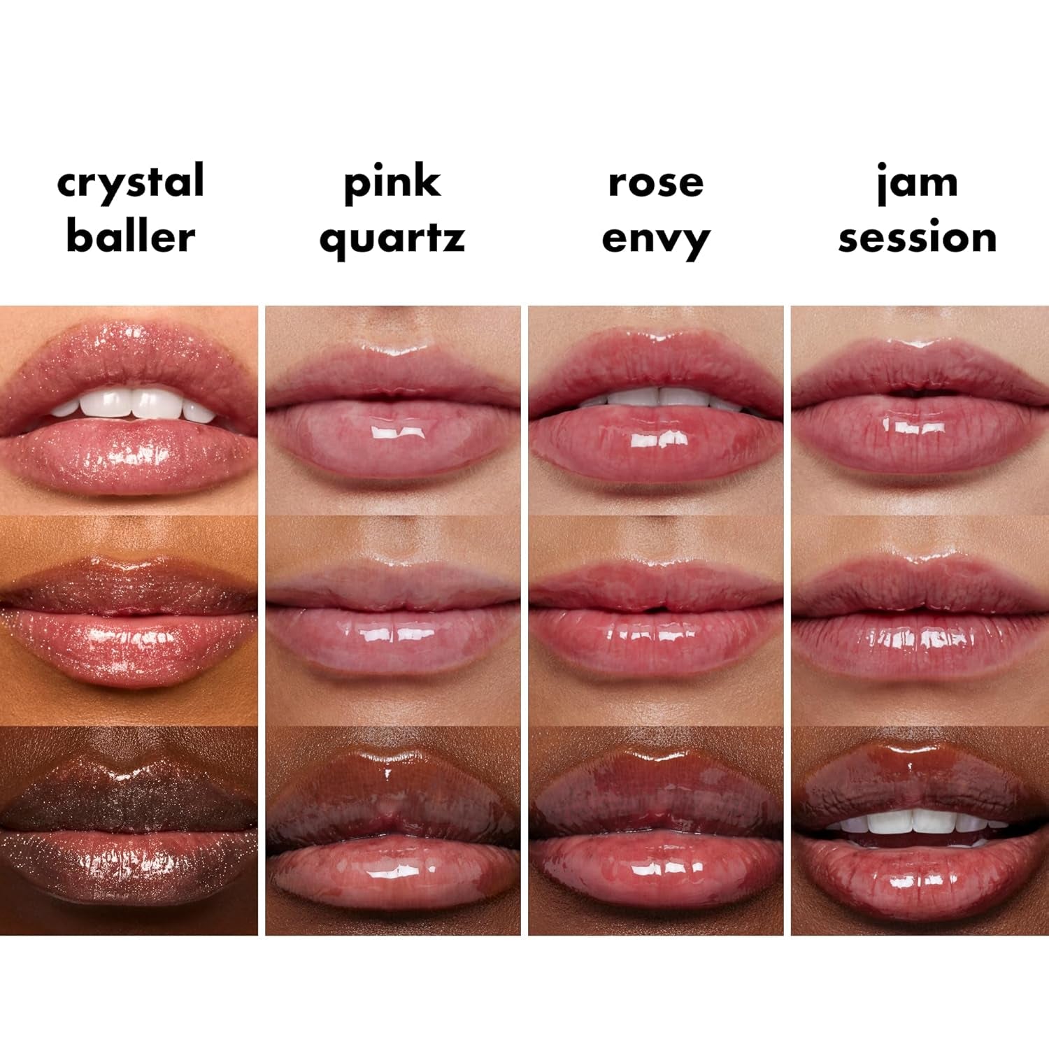 Glow Reviver Quad Goals Lip Oil Kit, 4 Hydrating, Non-Sticky Glossy Tinted Lip Oils, Lip Gloss Set, Moisturizing Lip Care, Vegan & Cruelty-Free